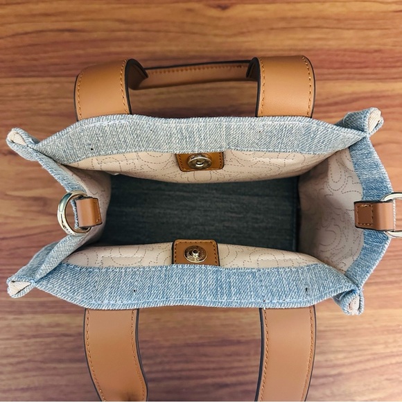 True Religion Mini Canvas Denim Tote Bag - Picture 9 of 13